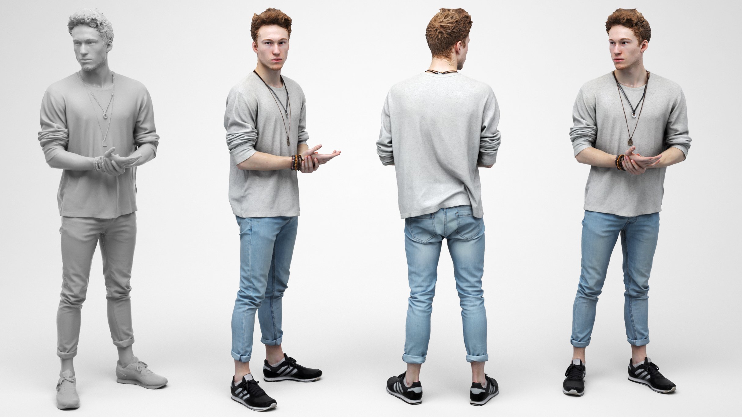 Male Character 13 3d model from 3dscan. Architectural Visualisation